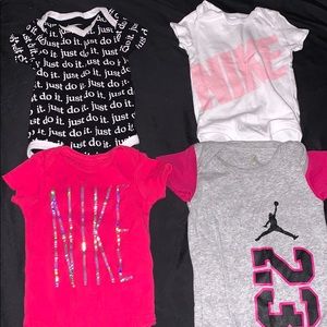 Nike & Jordan Onesies , 0-6 months